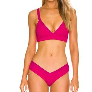 L*SPACE Vera Bikini Top and Pratt Bikini Bottom in Bougainvillea size small